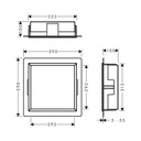 Hansgrohe 56061700 Xtrastoris Original Wall Niche With Integrated Frame 12"X 12