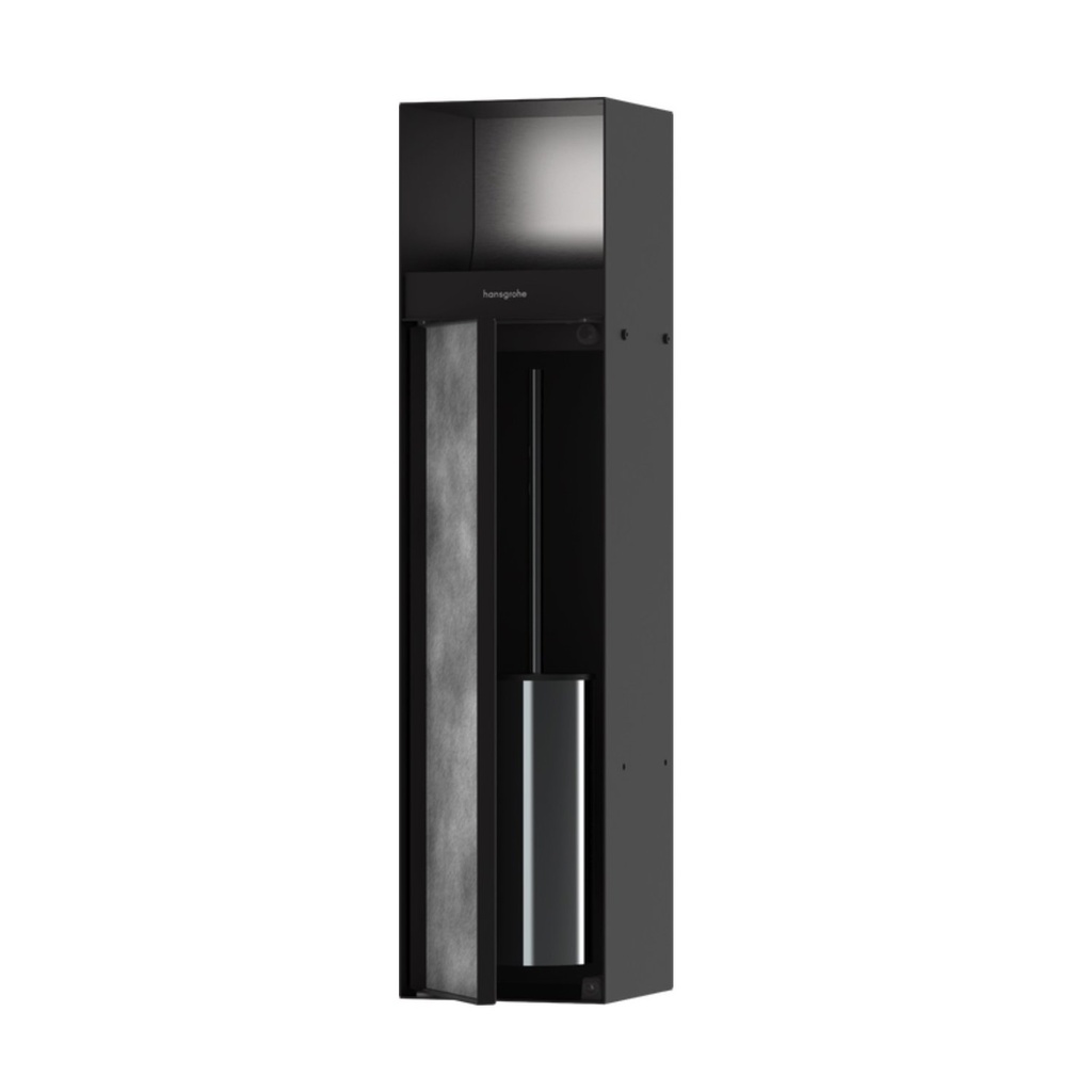 Hansgrohe 56062670 Xtrastoris Rock Recessed Toilet Brush Holder With Toilet Pap