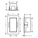 Hansgrohe 56063700 Recessed Trash Bin With Shelf & Tileable Door