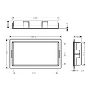 Hansgrohe 56064700 Xtrastoris Original Wall Niche With Integrated Frame 12"X 24