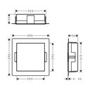 Hansgrohe 56073700 Xtrastoris Minimalistic Wall Niche With Open Frame 12"X 12"X
