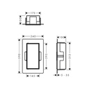 Hansgrohe 56082700 Xtrastoris Rock Wall Niche With Tileable Door 12"X 6"X 4"