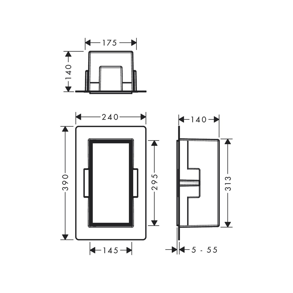 Hansgrohe 56088700 Wall Niche With Tileable Door 12"X 6"X 5.5"