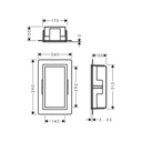 Hansgrohe 56095340 Xtrastoris Individual Wall Niche Matte Black With Design Fra