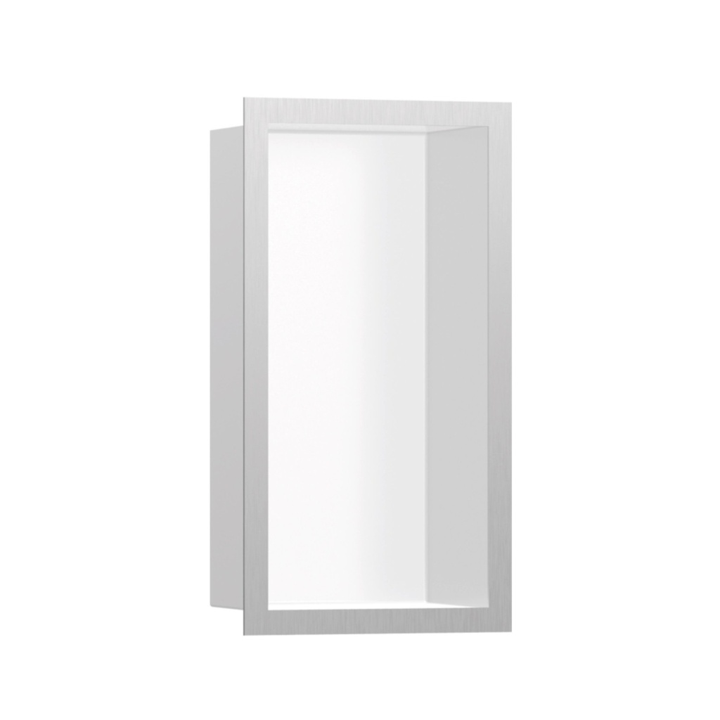Hansgrohe 56096800 Wall Niche Matte White With Design Frame 12"X 6"X 4"