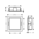 Hansgrohe 56099800 Wall Niche Matte White With Design Frame 12"X 12"X 4"