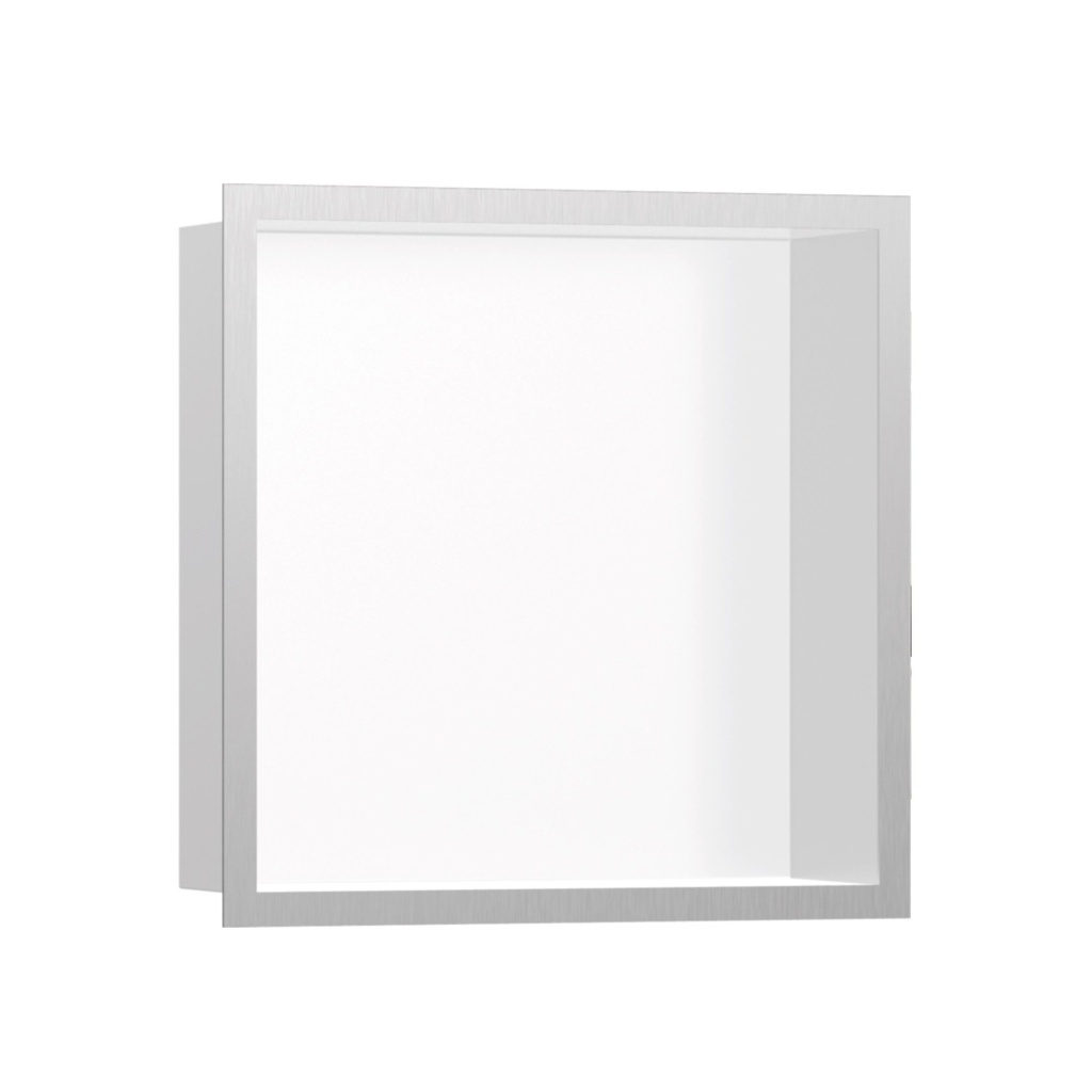 Hansgrohe 56099800 Wall Niche Matte White With Design Frame 12"X 12"X 4"