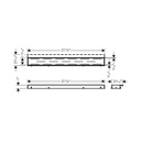 Hansgrohe 56116801 Raindrain Match Trim Classic 23 5/8" With Height Adjustable