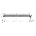 Hansgrohe 56121801 Raindrain Match Trim Boardwalk 35 1/4" With Height Adjustabl