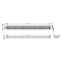 Hansgrohe 56123801 Raindrain Match Trim Boardwalk 39 3/8" With Height Adjustabl