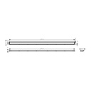 Hansgrohe 56127801 Raindrain Match Trim Zero/ Tile 59 1/8" With Height Adjustab