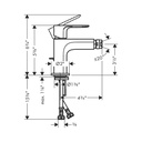 Hansgrohe 72210001 Rebris S Single-Hole Bidet Faucet