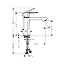 Hansgrohe 72557821 Rebris E Single-Hole Faucet 110 With Pop-Up Drain 1.2 Gpm Brushed Nickel