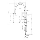 Hansgrohe 72800341 Higharc Kitchen Faucet O-Style 2-Spray Pull-Down 1.75 Gpm