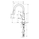 Hansgrohe 72813251 Higharc Kitchen Faucet 2-Spray Pull-Down 1.75 Gpm