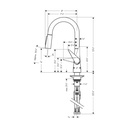 Hansgrohe 72815671 Prep Kitchen Faucet 2-Spray Pull-Down 1.75 Gpm