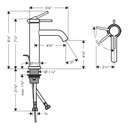 Hansgrohe 73314821 Single-Hole Faucet 110 With Pop-Up Drain 1.2 Gpm