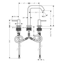 Hansgrohe 73332671 Widespread Faucet 150 1.2 Gpm