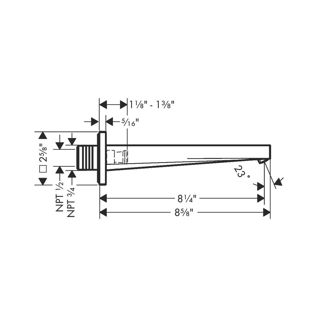 Hansgrohe 73410821 Tub Spout