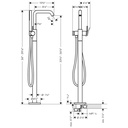 Hansgrohe 73440821 Freestanding Tub Filler With 1.75 Gpm Handshower