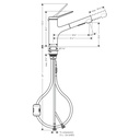Hansgrohe 74810801 Kitchen Faucet 2-Spray Pull-Out 1.5 Gpm