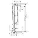 Hansgrohe 75445671 Vivenis Freestanding Tub Filler Trim With 1.75 Gpm Hs