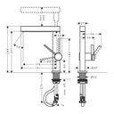 Hansgrohe 76063821 Single-Hole Faucet 230 With 2-Spray Pull-Out 1.2 Gpm