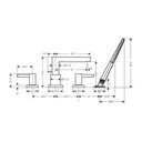 Hansgrohe 76443821 4-Hole Roman Tub Set Trim With 1.75 Gpm Handshower
