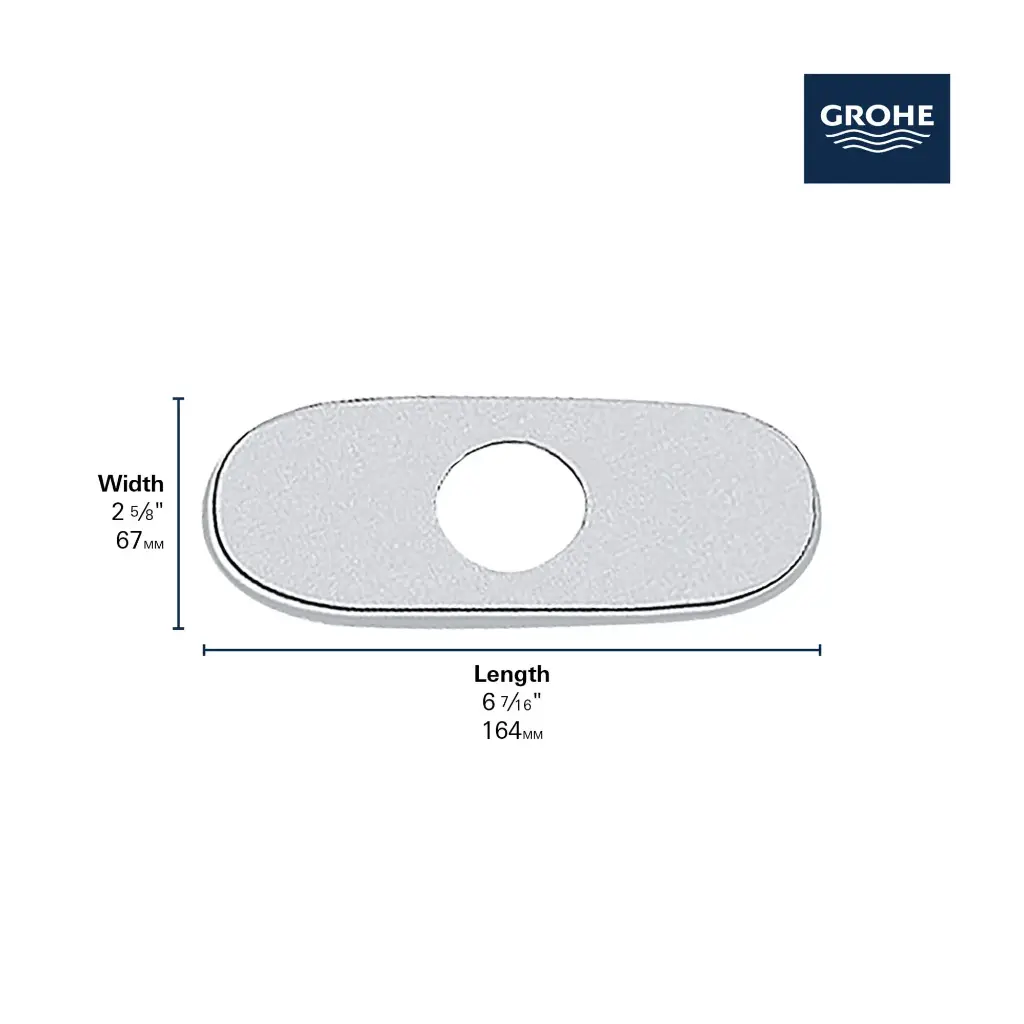 Grohe 07551GN0 6" Escutcheon Brushed Cool Sunrise