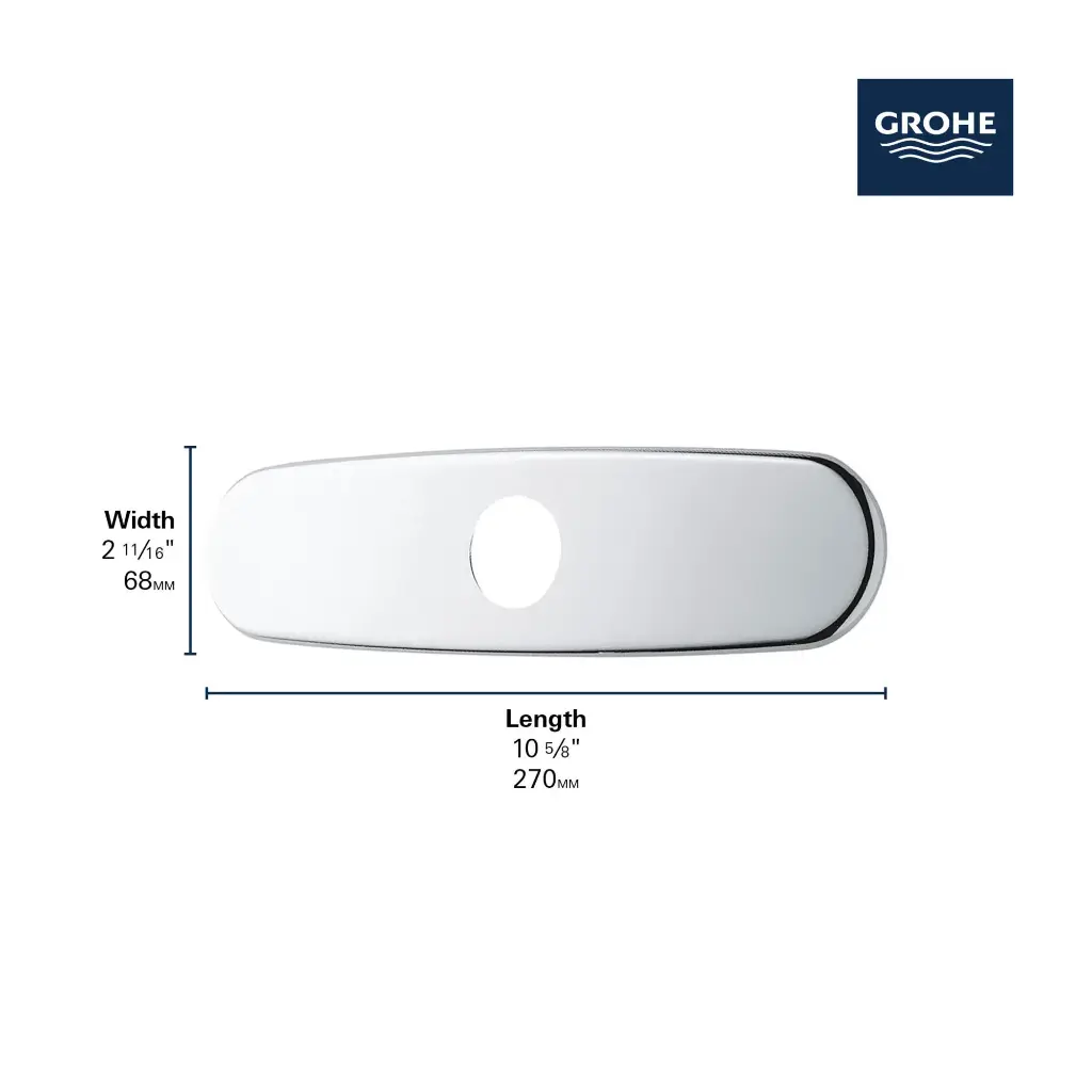 Grohe 07552A00 10" Escutcheon Hard Graphite