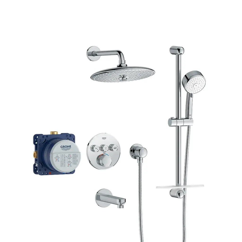 Grohe 1030170000 Euphoria SmartControl Thermostatic Triple Function Shower Kit Chrome