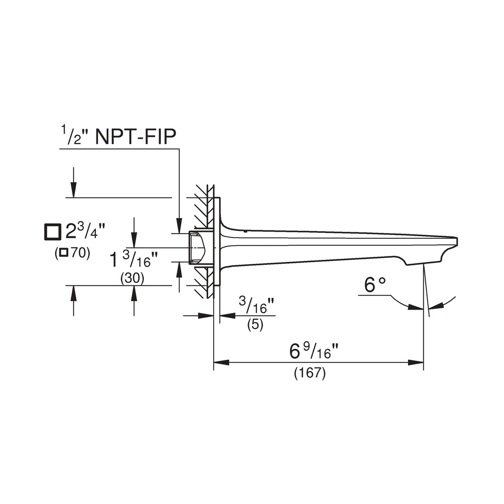 Grohe 13265En1 Tub Spout Brushed Nickel