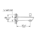 Grohe 13287001 Bauloop Diverter Tub Spout Grohe Chrome