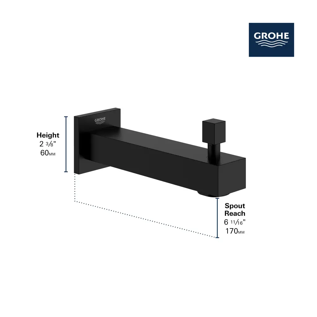 Grohe 133072430 Diverter Tub Spout Matte Black