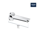 Grohe 13354EN3 Eurosmart Wall Spout Exp Us Grohe Brushed Nickel