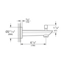 Grohe 13356003 Eurosmart Wall Spout Exp +Diverter Us Grohe Chrome