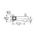 Grohe 133662431 Concetto Diverter Tub Spout Matte Black