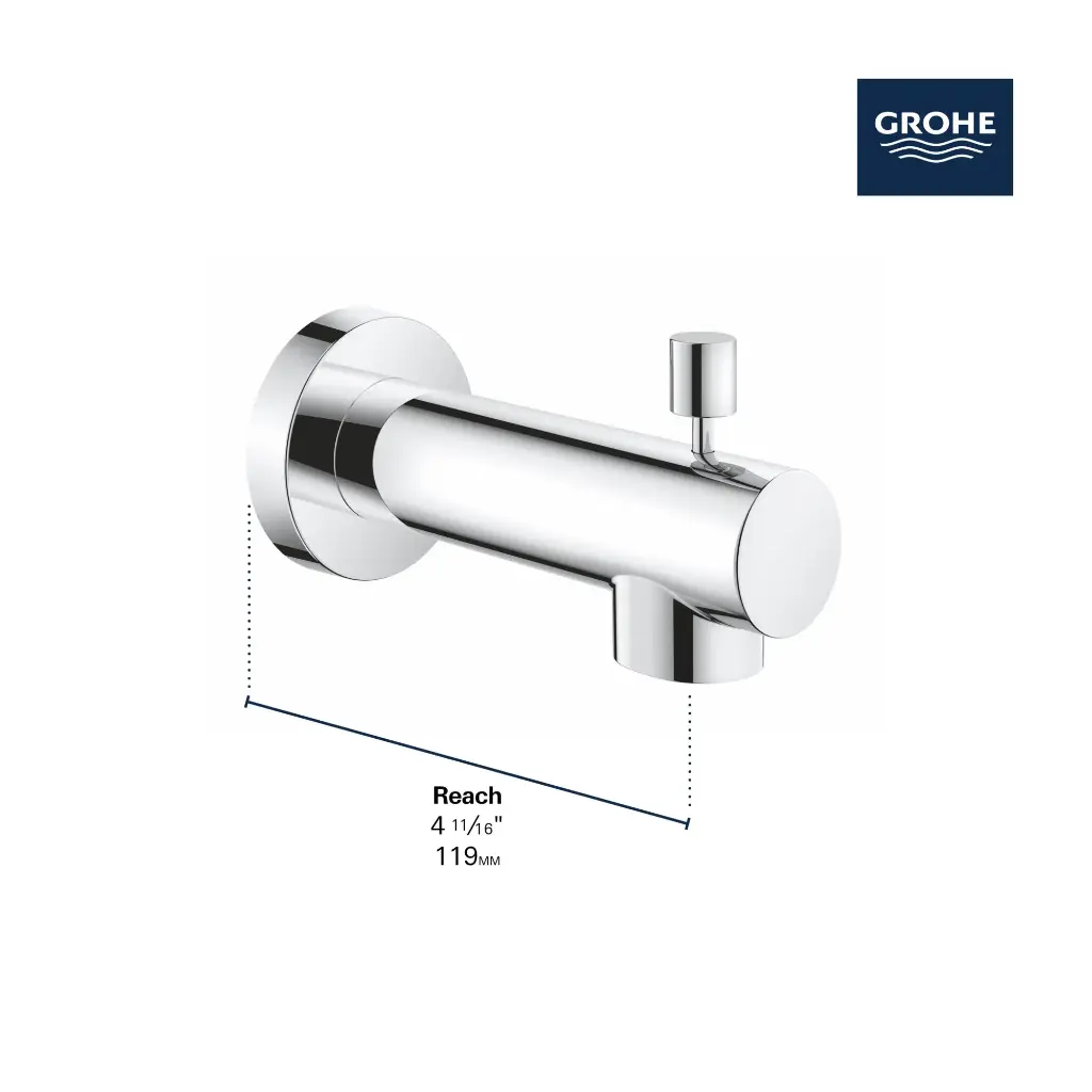 Grohe 13366GN0 Concetto Diverter Tub Spout Brushed Cool Sunrise