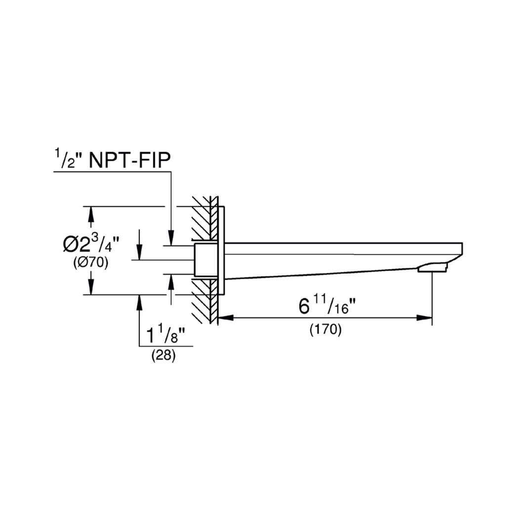 Grohe 133812431 Tub Spout Matte Black