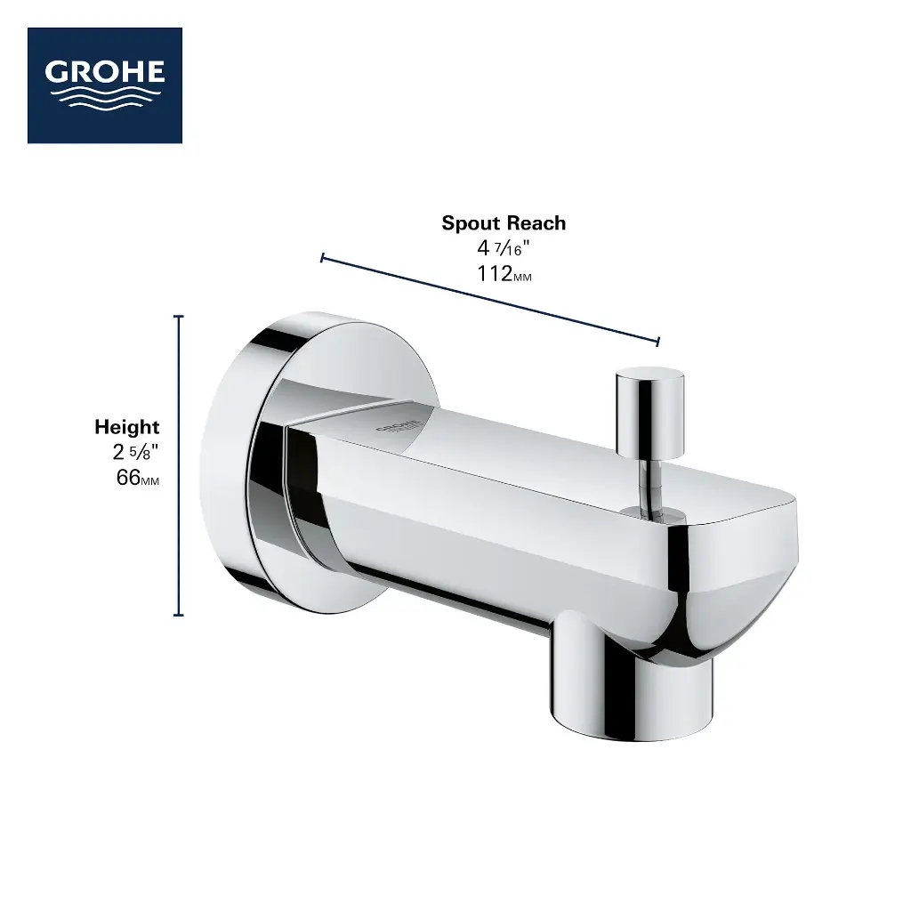 Grohe 13382GN1 Diverter Tub Spout Brushed Cool Sunrise
