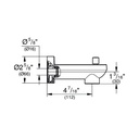 Grohe 13382GN1 Diverter Tub Spout Brushed Cool Sunrise