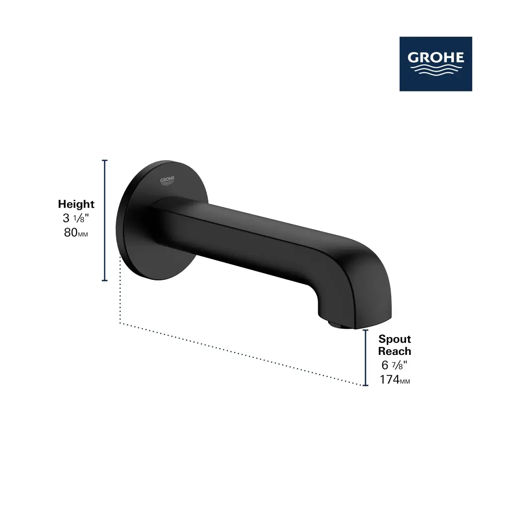Grohe 134022430 Tub Spout Matte Black