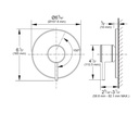 Grohe 14214000 Single Function Pressure Balance Valve Trim With Cartridge Chrome