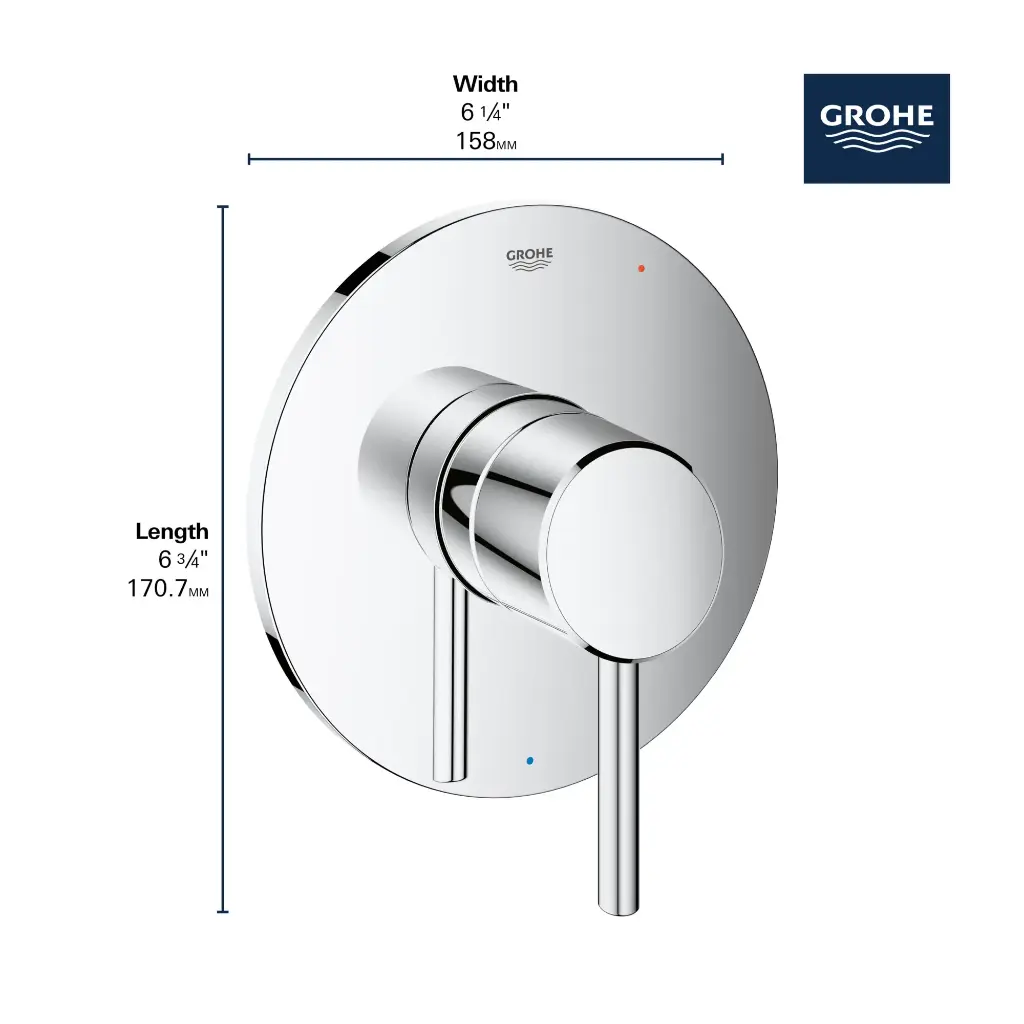 Grohe 14468GN0 Pressure Balance Valve Trim With Cartridge Brushed Cool Sunrise