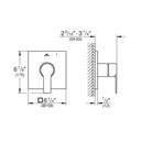 Grohe 193752431 Pressure Balance Valve Trim With Cartridge Matte Black
