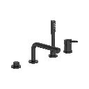 Grohe 195762432 4-Hole Single Handle Deck Mount Roman Tub Faucet With 6.6 L/Min (1.75 Gpm) Hand Shower Matte Black