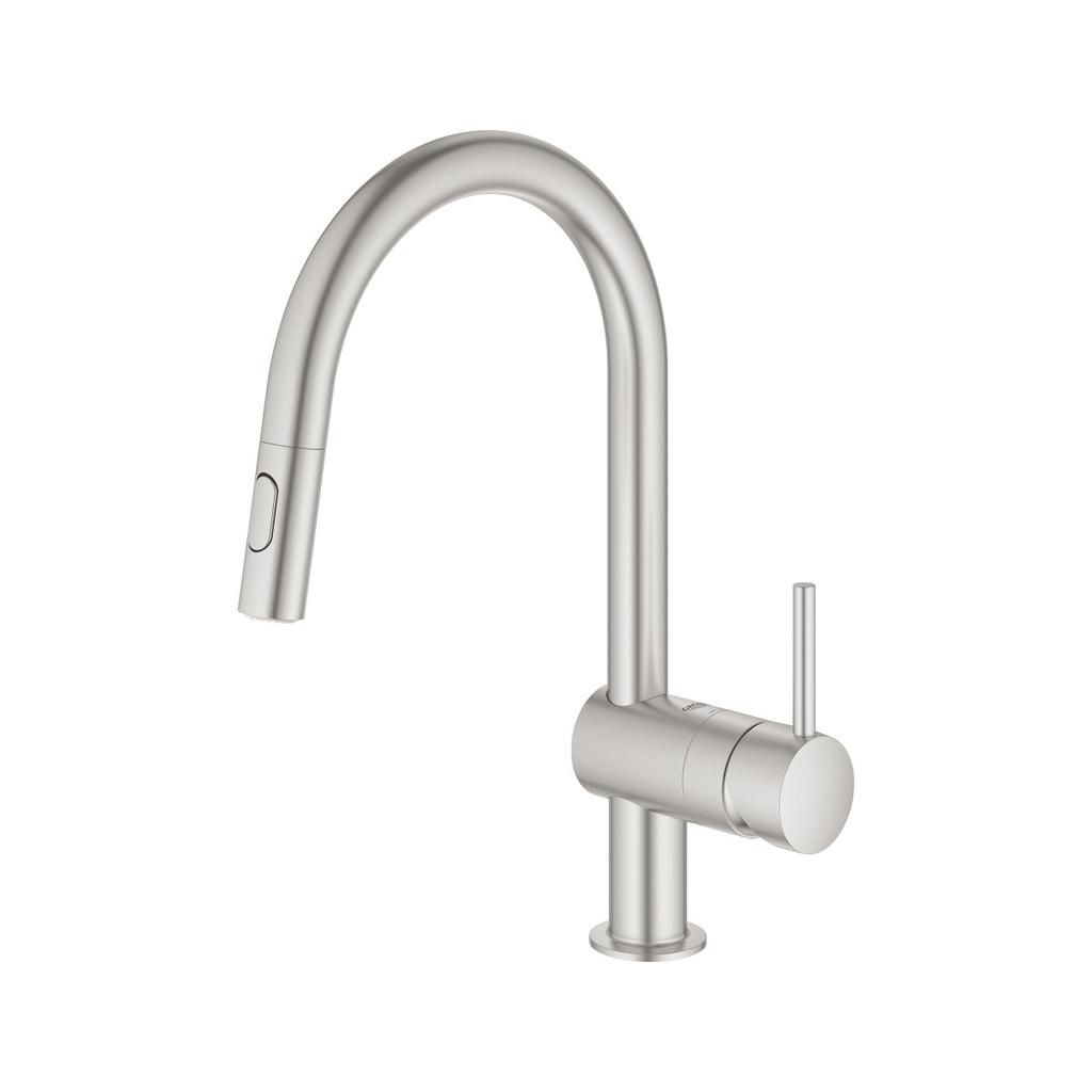 Grohe 31378DC3 Minta Single Handle Kitchen Faucet Super Steel 2