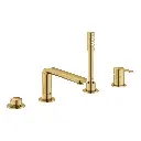 Grohe 19577GN1 4-Hole Single-Handle Deck Mount Roman Tub Faucet With 6.6 L/Min (1.75 Gpm) Hand Shower Brushed Cool Sunrise