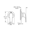 Grohe 19970003 Eurosmart 2-Way Diverter Us Grohe Chrome