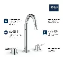 Grohe 20217243A 8" Widespread 2-Handle L-Size Bathroom Faucet 4.5 L/Min (1.2 Gpm) Matte Black